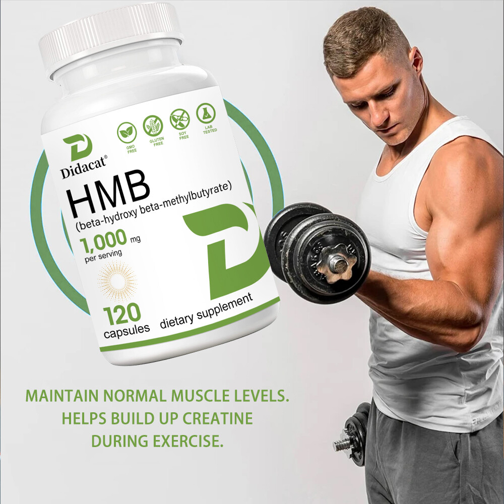 HMB 1000mg For Muscle Growth Lean Muscle Mass Fast Workout Recovery 30/60/120ct