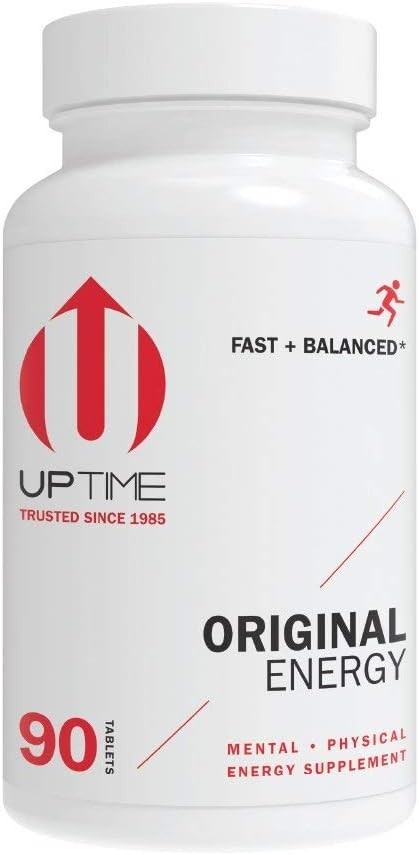 UPTIME Maximum Energy Tablets – Premium Blend – 325mg Natural Caffeine per Se…