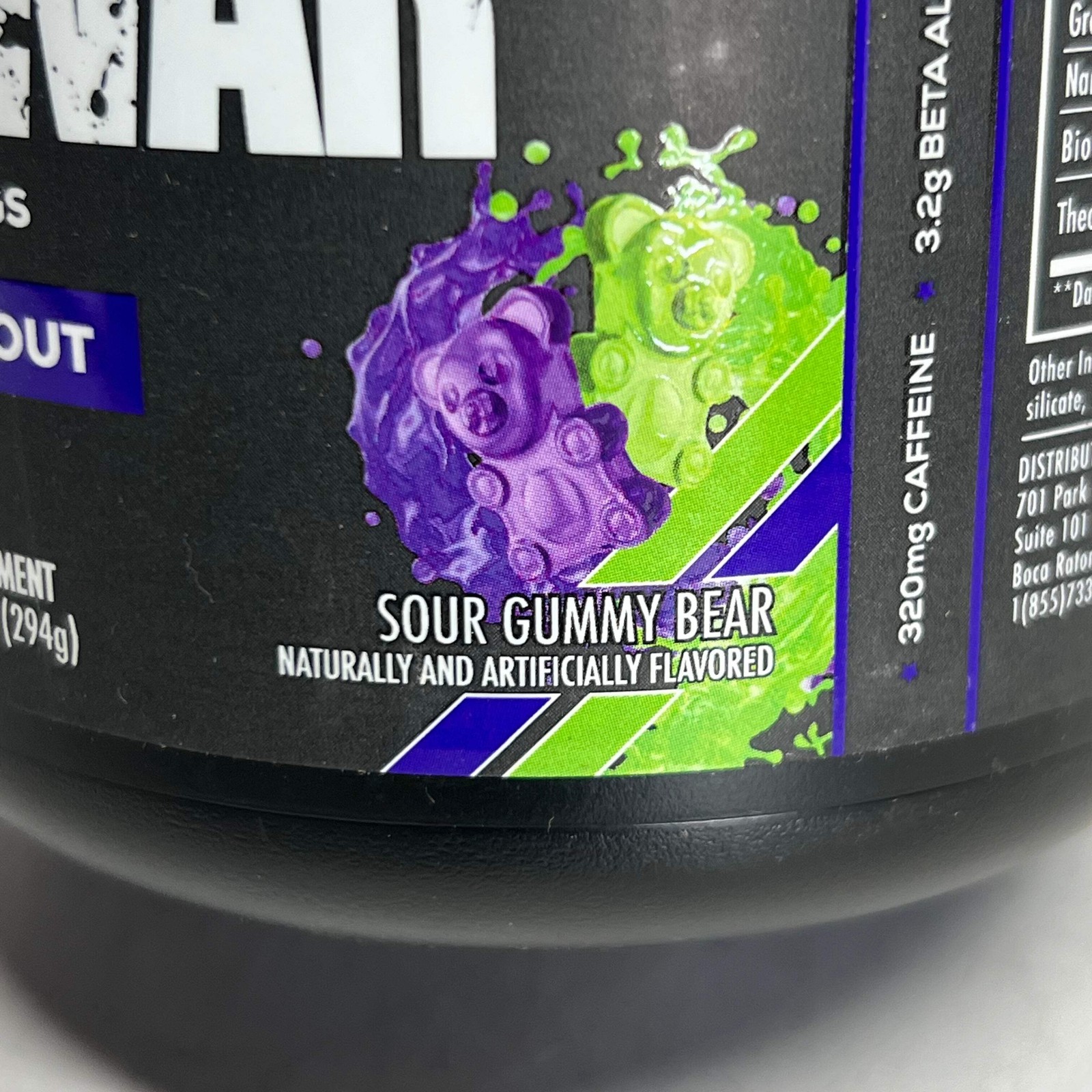 REDCON1 Pre-Workout, Sour Gummy Bear 20 Serving 10.37 oz BB 11/28
