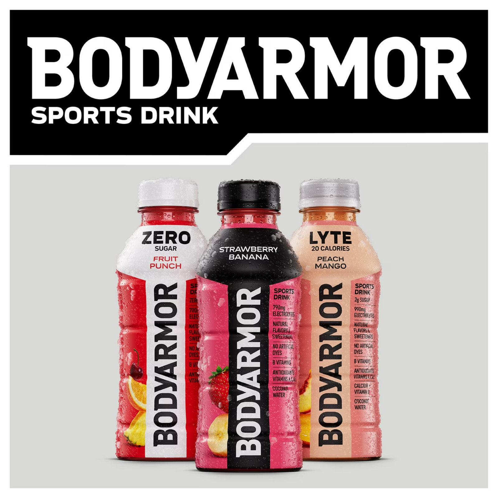 BODYARMOR sports Drink Fruit punch 12 fl oz Bbottles Hydration 8 Pack…