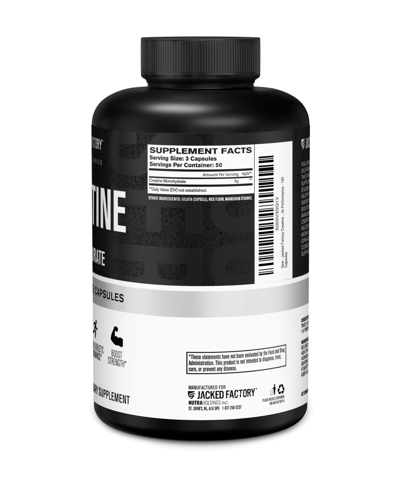 Creatine Monohydrate Capsules – Creatine Pills for Muscle Growth, Increased S…