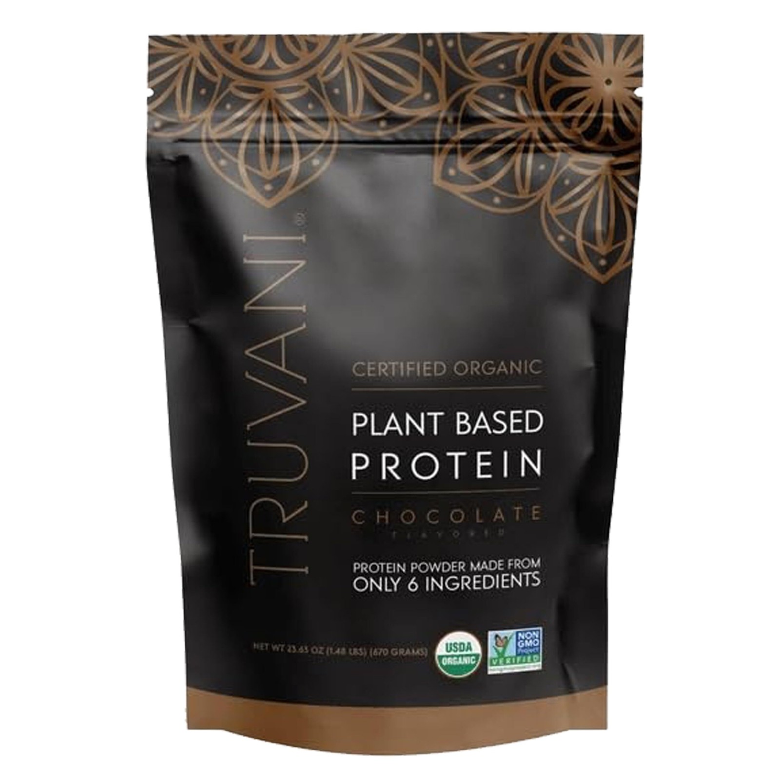 7/26 Truvani Vegan Pea Protein Powder | Chocolate | 20g Organic Plant Based Prot