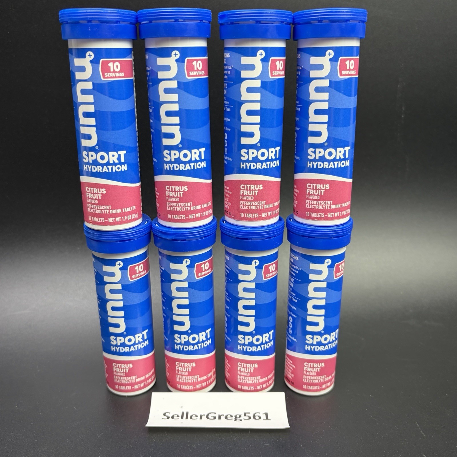 Nuun Sport Electrolyte Tablets Citrus Fruit – 80 Count Pack (8 Tubes) EXP 9/26