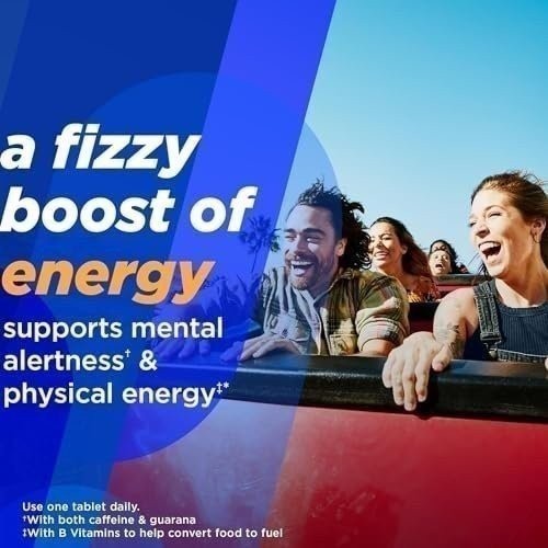 Alka-Seltzer Energy Boost: Caffeine & Guarana, B Vitamins, Supports Mental…