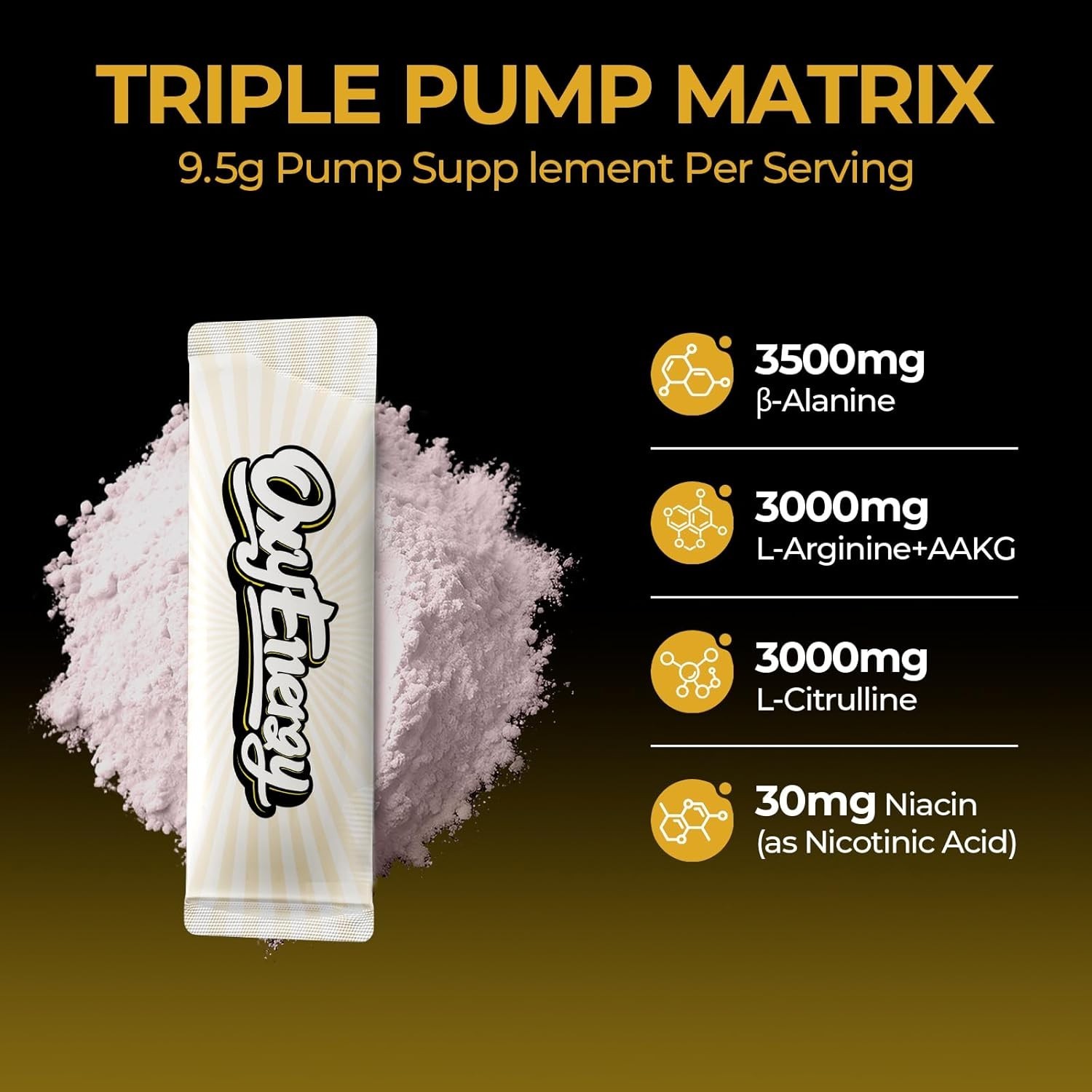 OxyEnergy Max Pump Stim-Free Pre Workout Powder – Grape Flavor – 30 packets