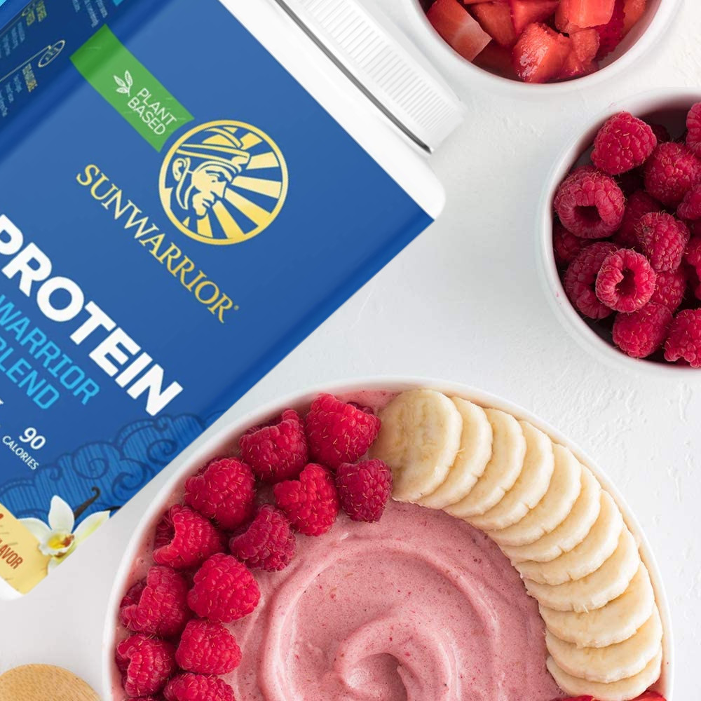 Sunwarrior Warrior Protein Powder 1.65 lbs Organic Vegan w/ BCAAs Vanilla Flavor