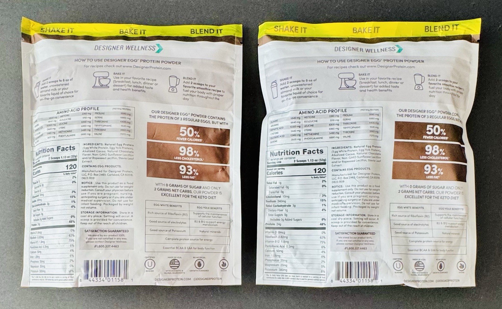 2x Designer Egg Whole Egg Multifunction Protein Powder, Dutch Chocolate, 05/2026