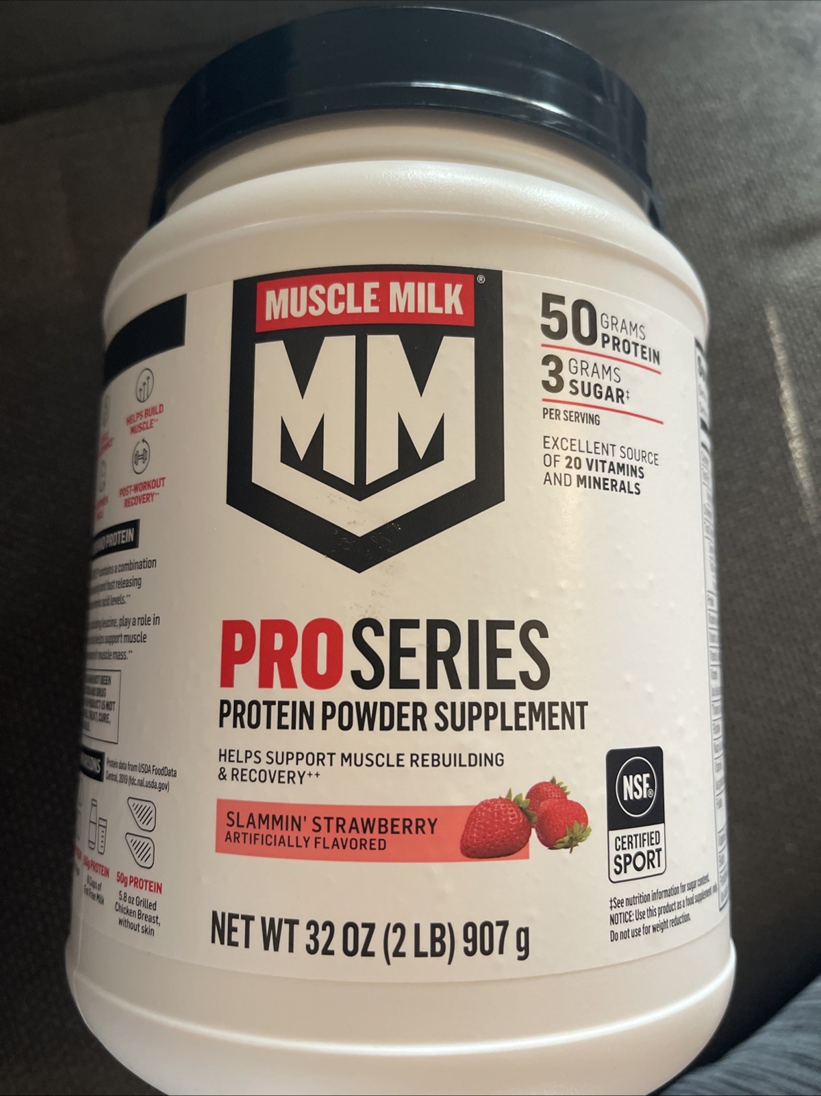 Muscle Milk Pro Series Protein Powder, Strawberry, 2 Pounds (EXP: Sep, 25)