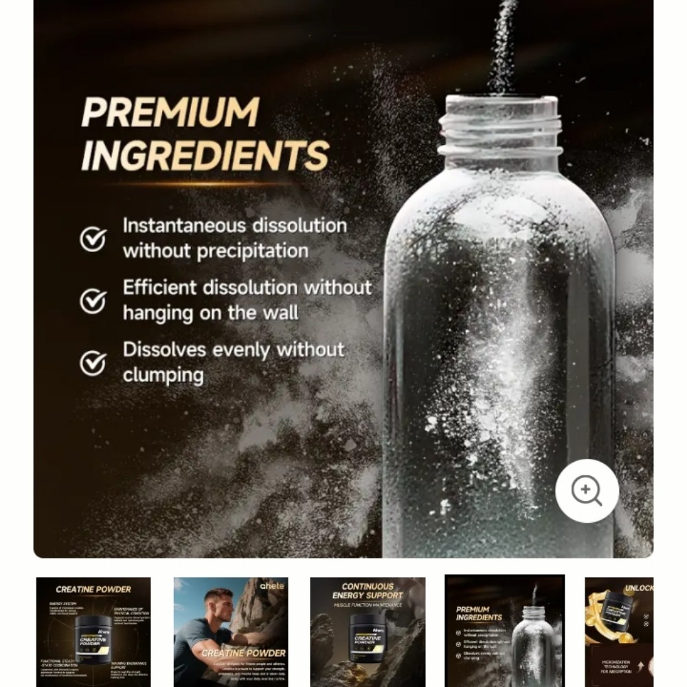 Creatine Monohydrate Powder 60 Servings 2 Month Supply Fast Absorbed
