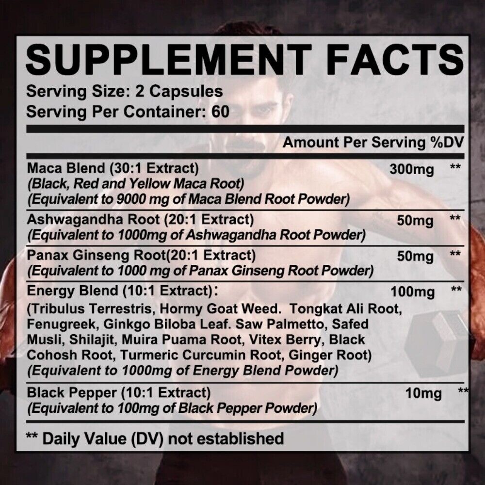 Maca 17-in-1 Capsules 12100mg-Balance hormones, boost energy and endurance 5pack