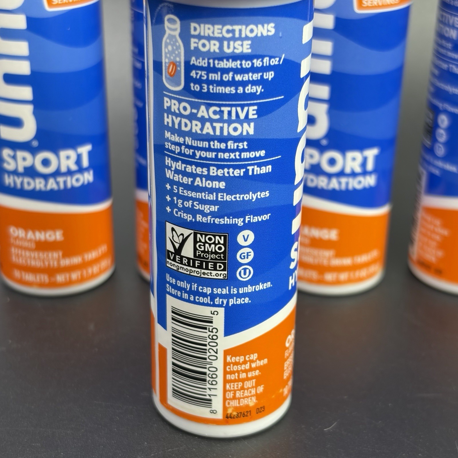 Nuun Sport Electrolyte Tablets Orange – 80 Count Pack (8 Tubes) EXP 8/26