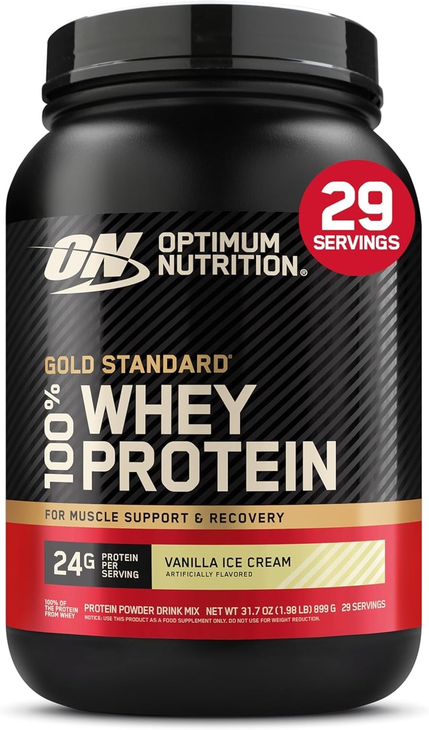 Optimum Nutrition Gold Standard 100% Whey Vanilla 2lb Protein Powder ON