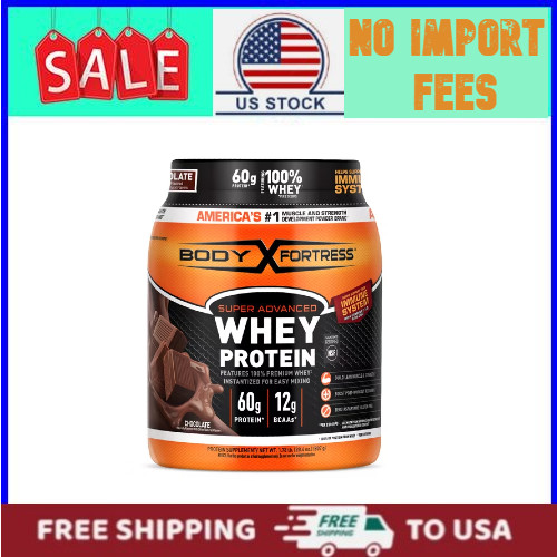 Body Fortress Super Advanced Whey Protein Powder Chocolate 1.78 lbs