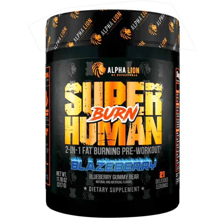 Alpha Lion Super Human Burn Fat Burner Pre-Workout 21-42 Servings 3 Flavors NEW