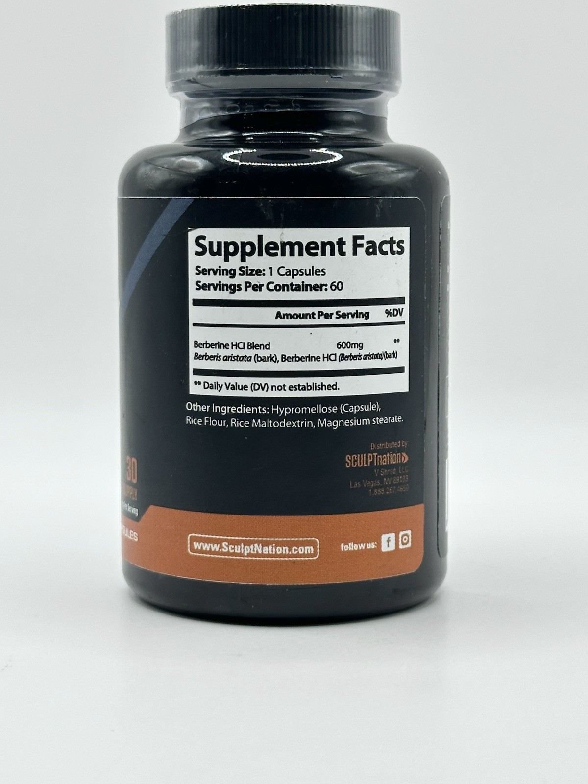 Sculptnation Berberine HCI Blend (60 Capsules) 30 Day Supply Sealed 2029