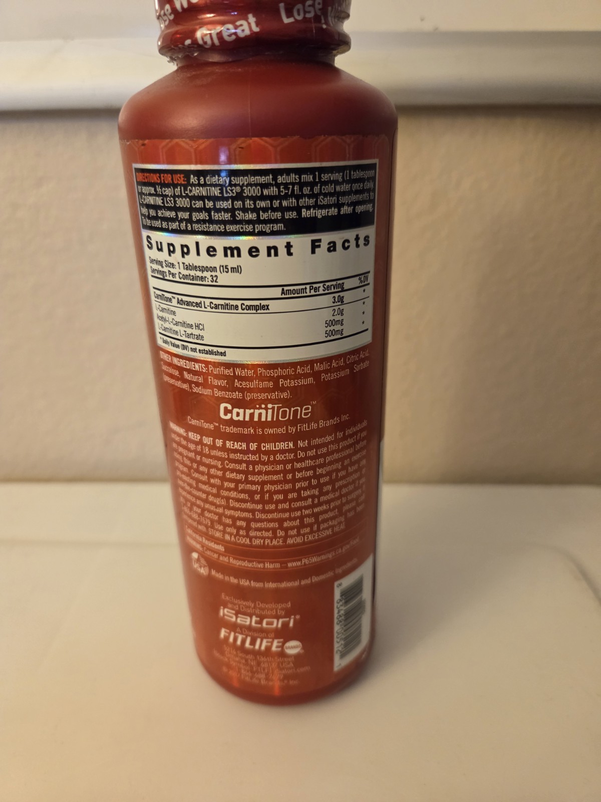 L-CARNITINE LS3 3000 Fat Loss – Metabolism Activator – Gummy Bear (32 Servings)
