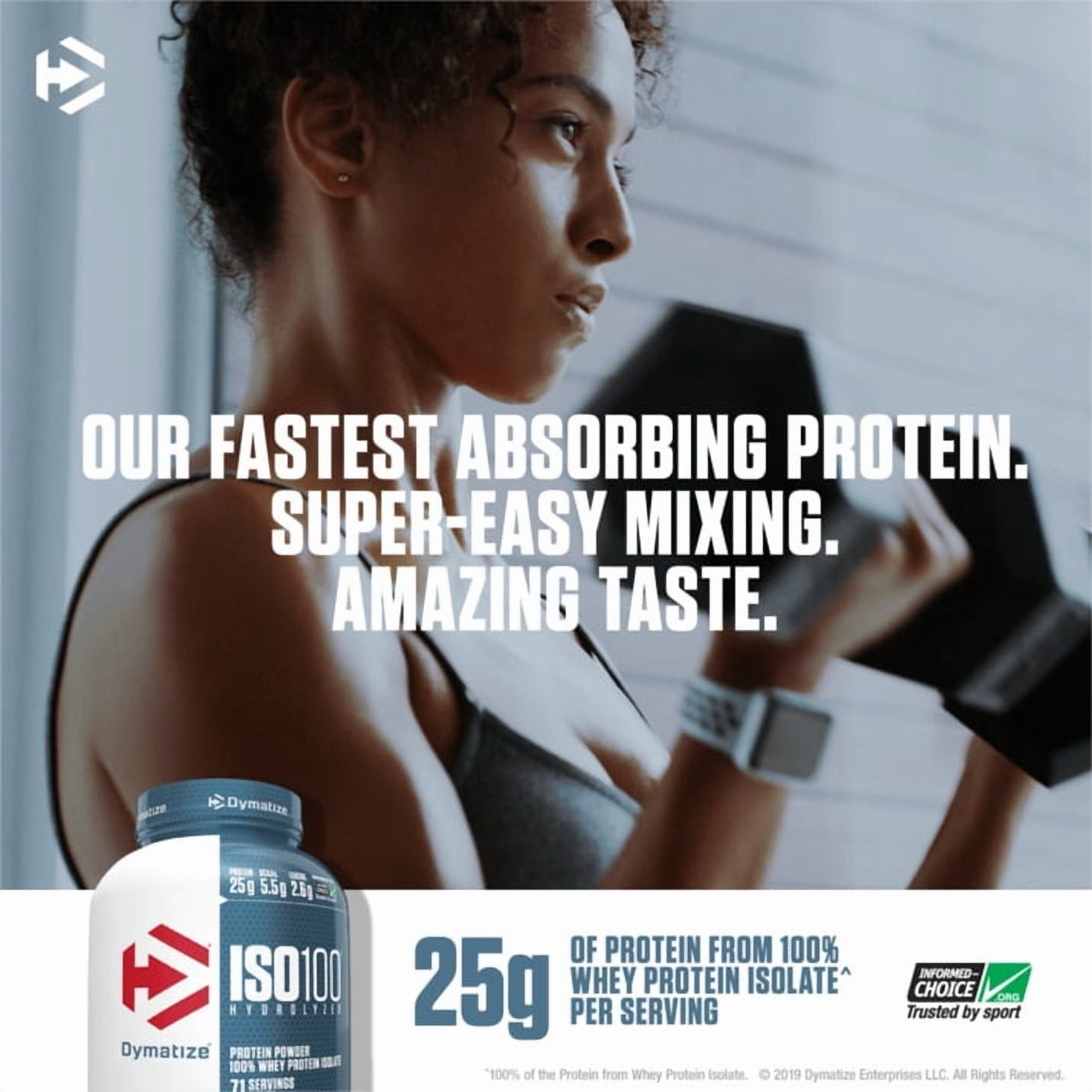 Dymatize ISO100 Hydrolyzed Whey Isolate Protein Powder, Gourmet Vanilla