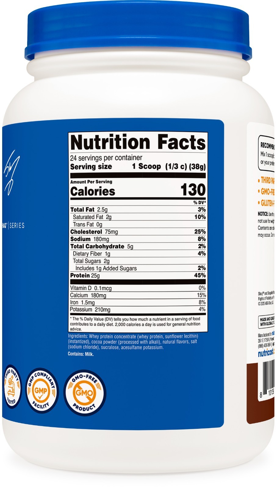 Nutricost Whey Protein Concentrate Powder (Shaq’s Double Double Chocolate) 2LBS