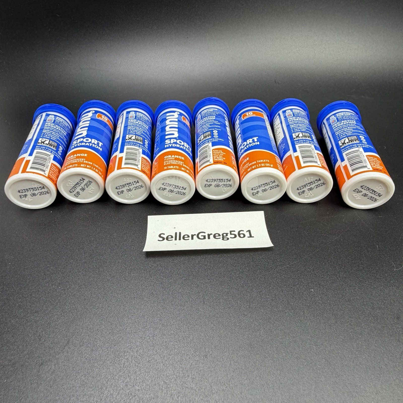 Nuun Sport Electrolyte Tablets Orange – 80 Count Pack (8 Tubes) EXP 8/26
