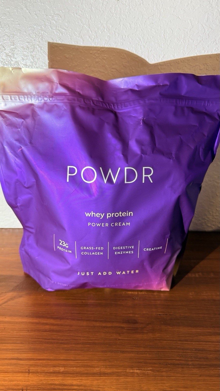 POWDR Whey Protein Powder Vanilla Non-GMO Gluten-Free Collagen Creatine 14