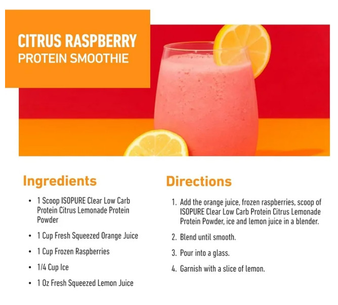 Isopure Infusions Whey Isolate, Citrus Lemonade, 36 Servings