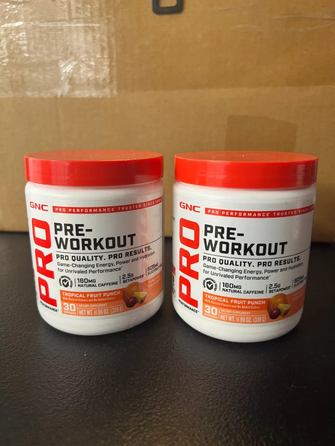 2x GNC Pro Pre-Workout Tropical Fruit Punch 11.96 Oz 30 Serv Energy Performance