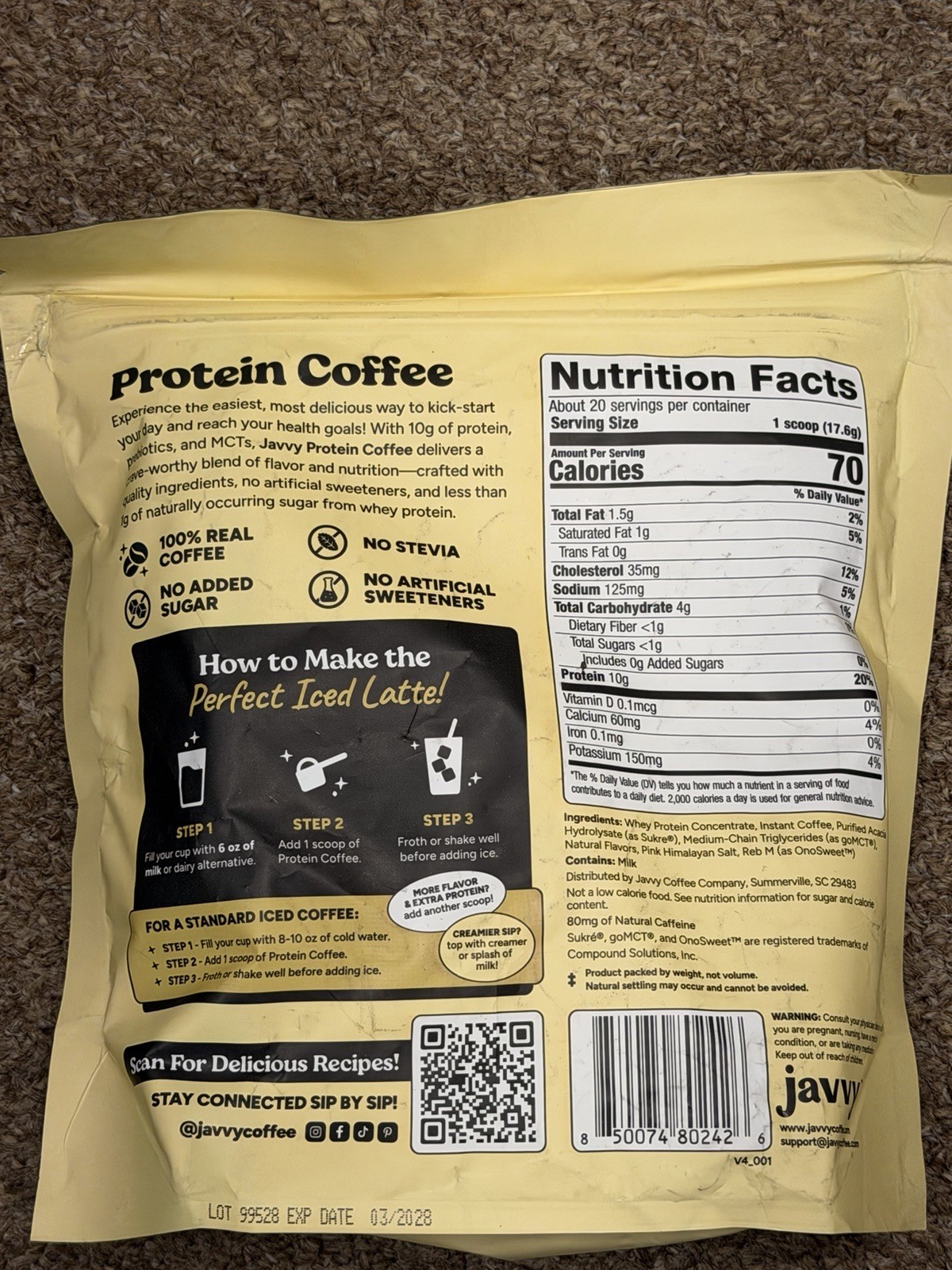 Javvy Protein Coffee Original 13.8oz