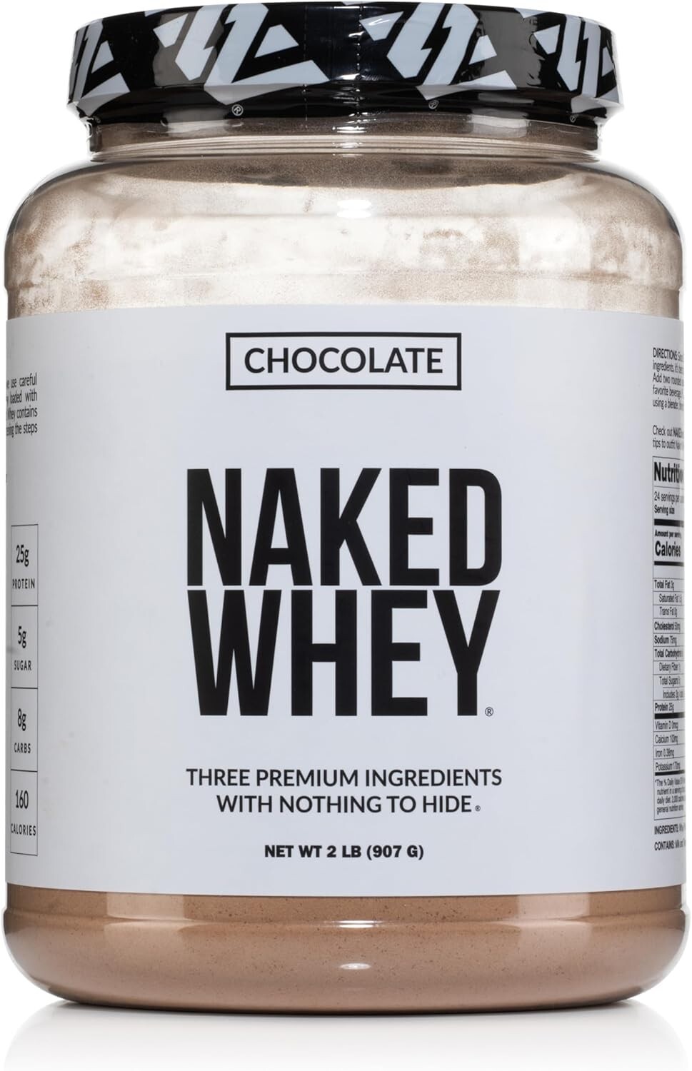 2LB Naked Whey – All Natural Grass Fed Whey Protein Powder, Organic Chocolate