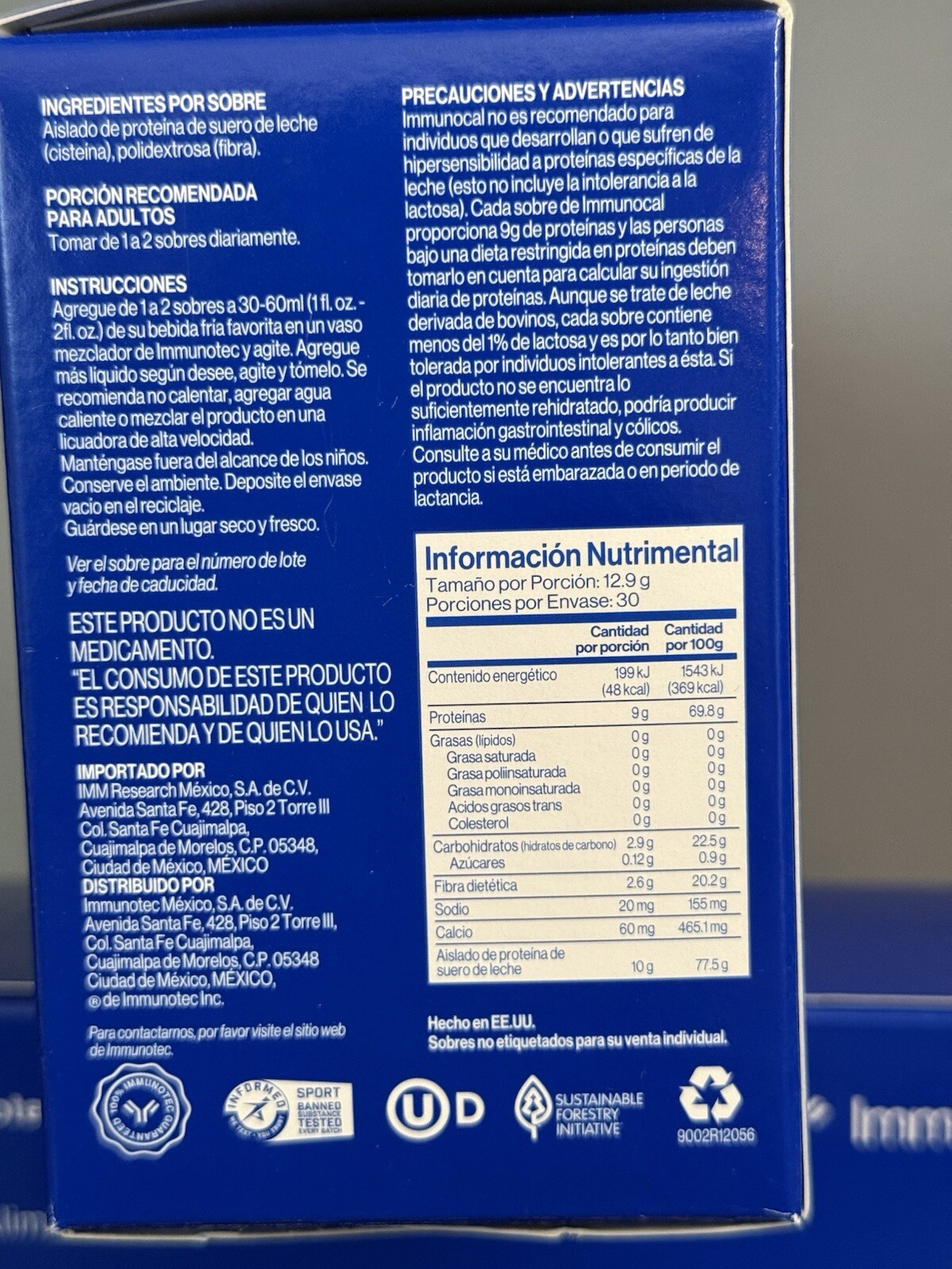 Immunocal Classic Blue Mx 6 Boxes EXP 2026