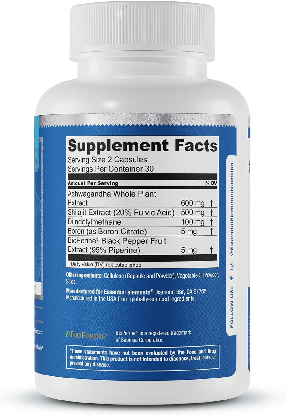 Essential Elements T-Hero Men’s Health Supplement Muscle Support, Boost Energy