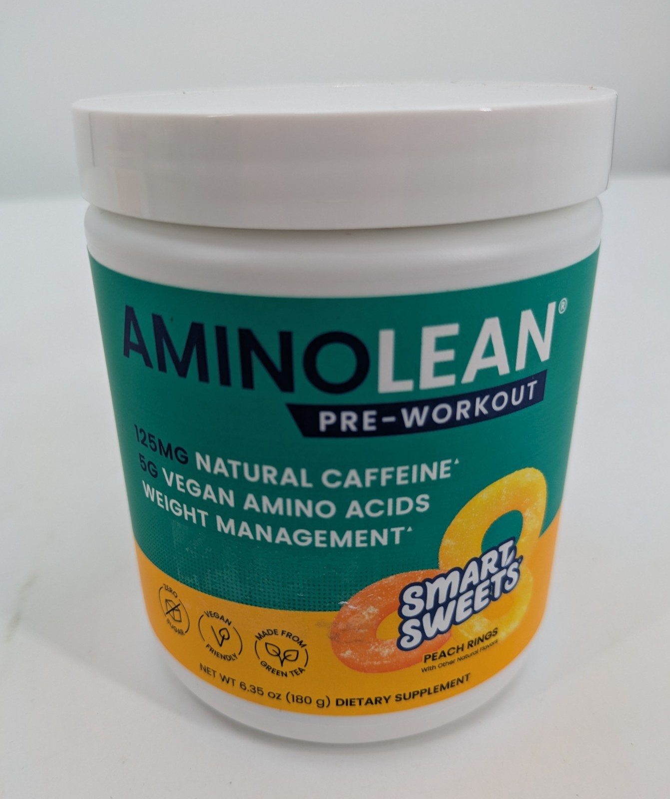 RSP Nutrition AminoLean Smart Sweets Pre-Workout Energy Supplements Peach Ring