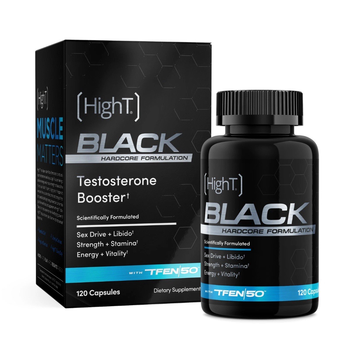 High T Black Testosterone Booster – Strength, Stamina & Sex Drive | 120 Caps