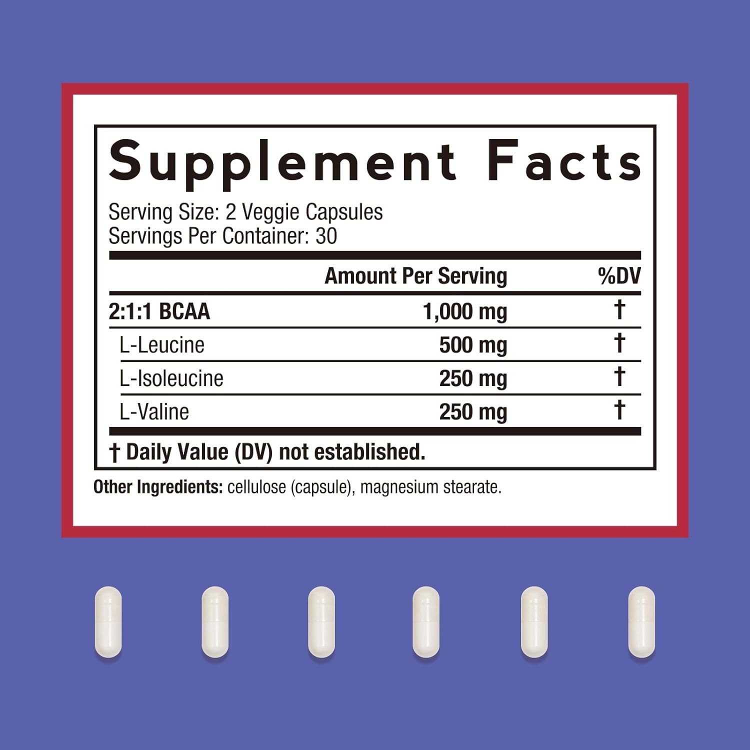Doctors Recipes BCAA 1000 mg, 211 Ratio, L-Leucine, L-Isoleucine, L-Valine, B…