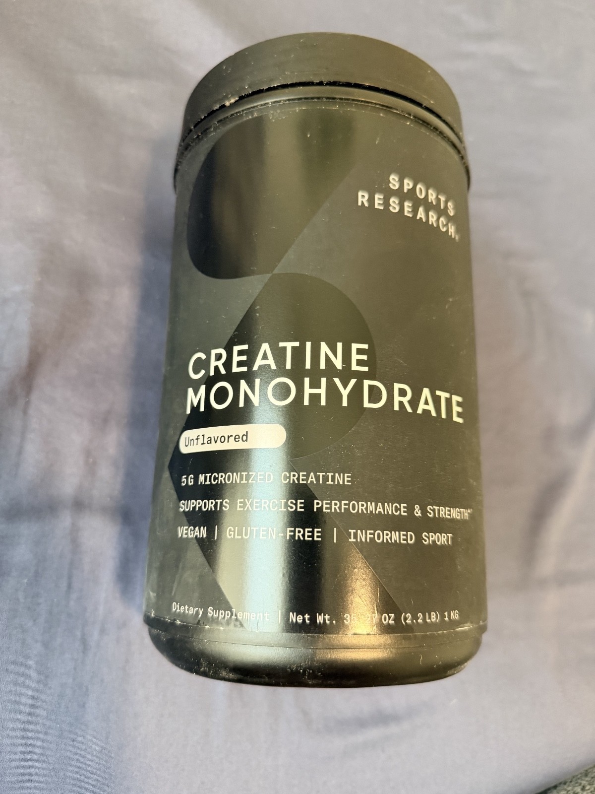 Sports Research Creatine Monohydrate – Informed Sport (35.27oz, 1kg, 2.2lbs)