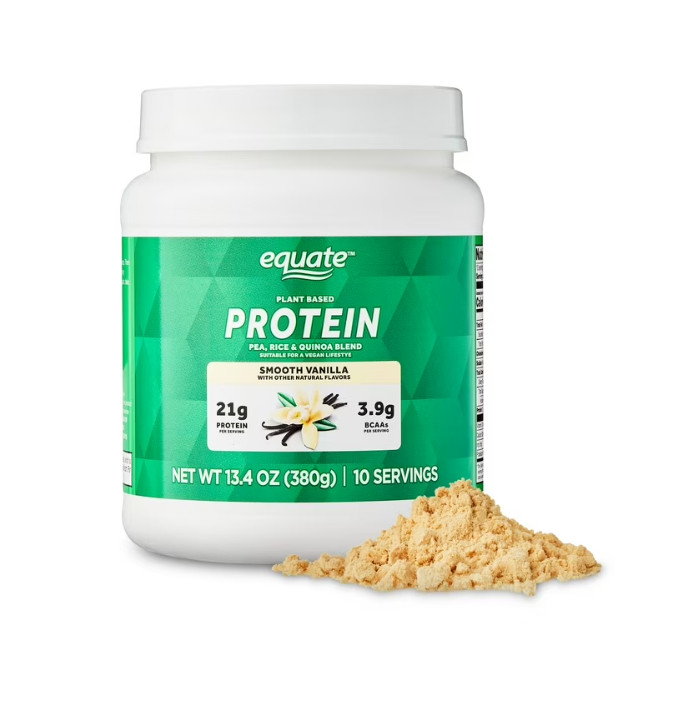 Equate Plant-Based Protein Supplement, Smooth Vanilla, 13.4 Ounces