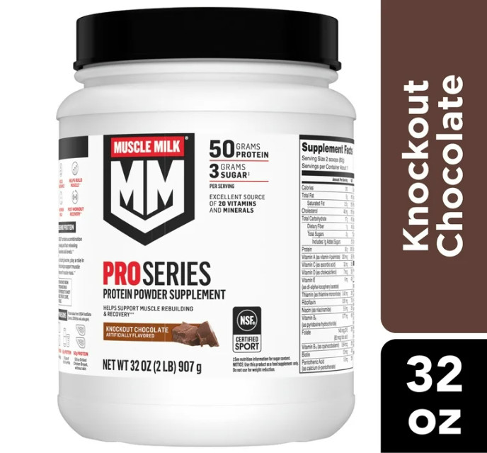 Muscle Milk Pro Series Protein Powder, Chocolate, 50g, 2 lb