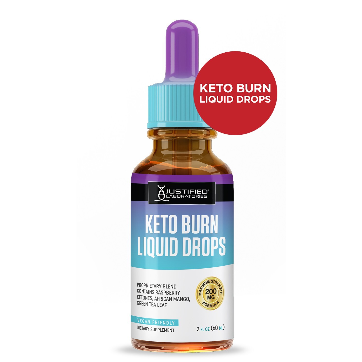 Keto Burn Liquid Keto Drops Proprietary Blend of Raspberry Ketones 2 Bottles