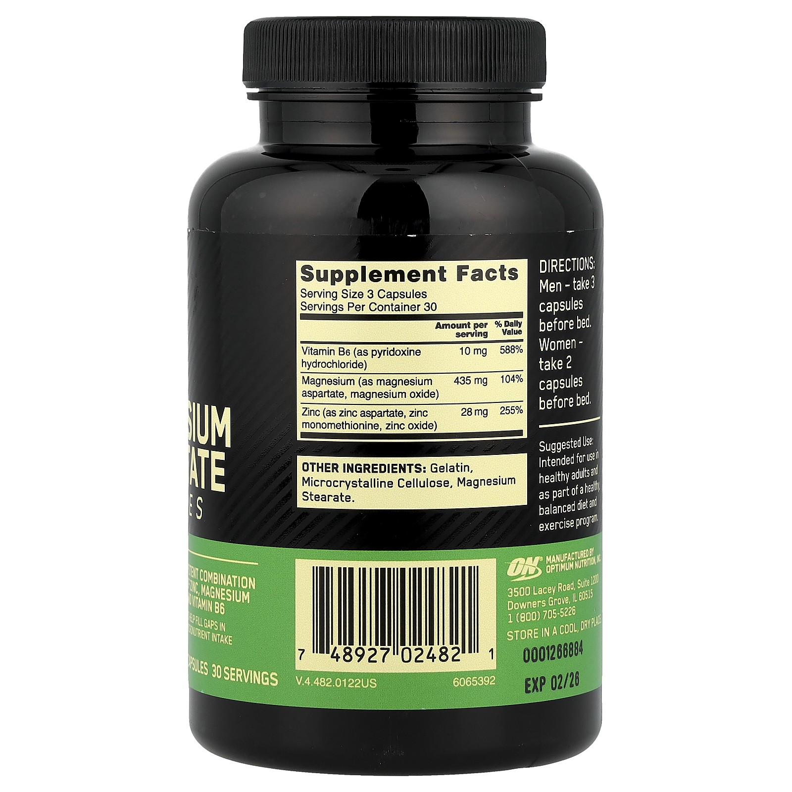 Zinc Magnesium Aspartate, 90 Capsules