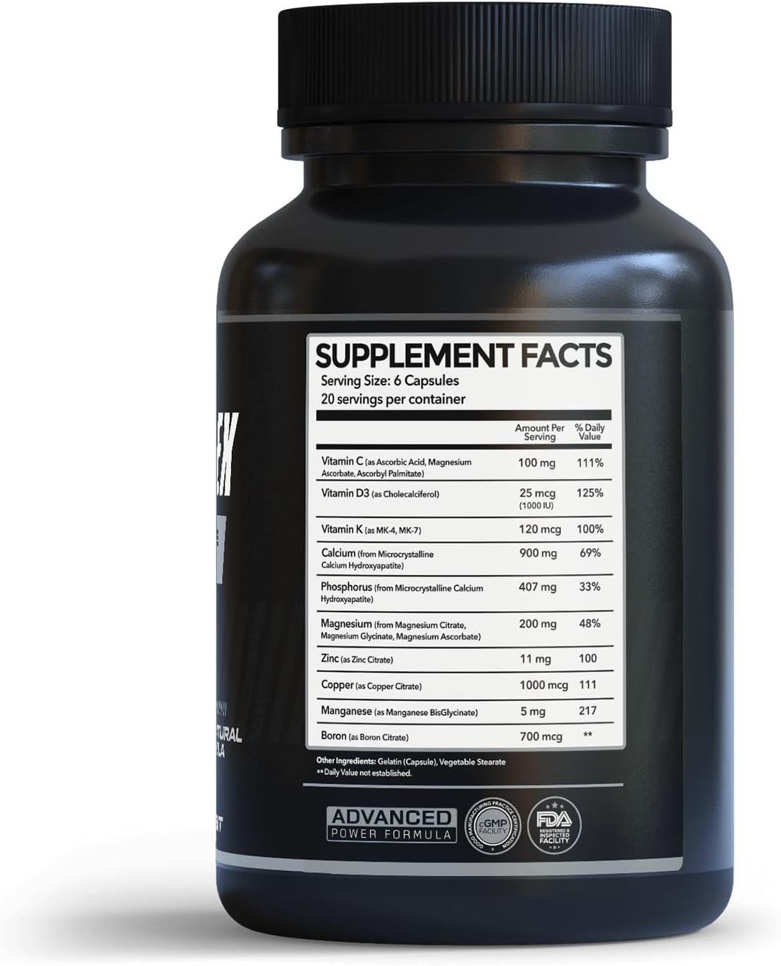 PrimeGENIX Bone Complex, Reduce Bone Loss, Designed for Men Vitamin D3, C, K