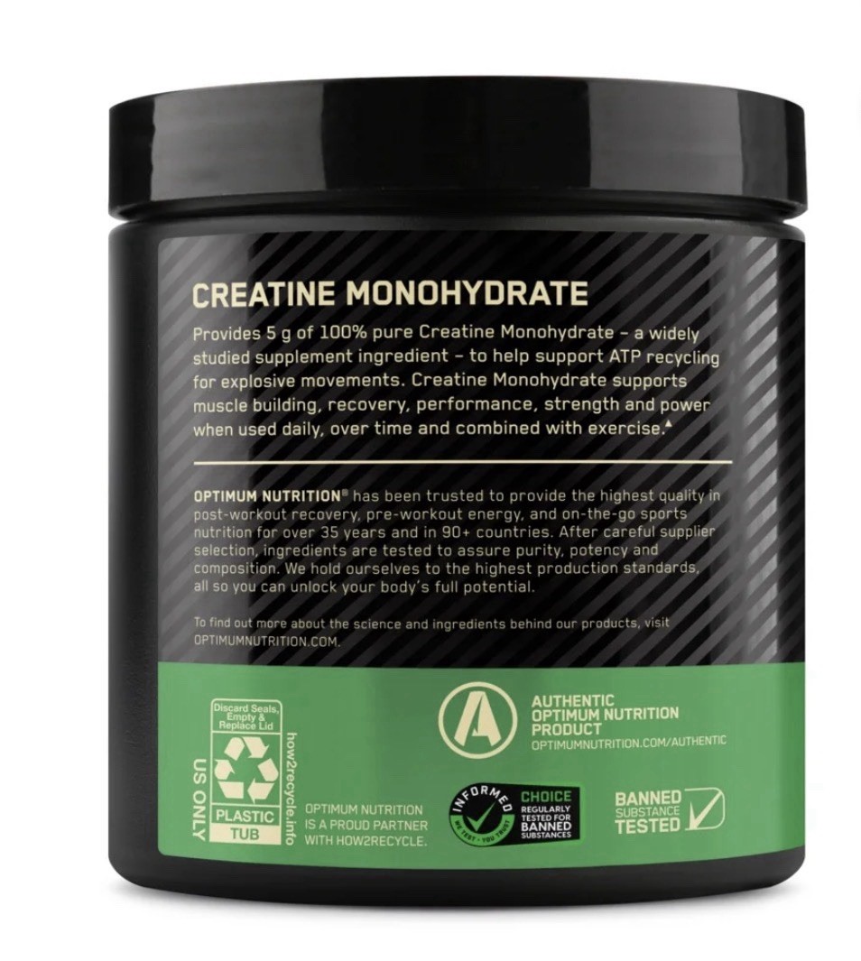 Optimum Nutrition Micronized Creatine Powder, Blueberry Lemonade 12.69 OZ/360G