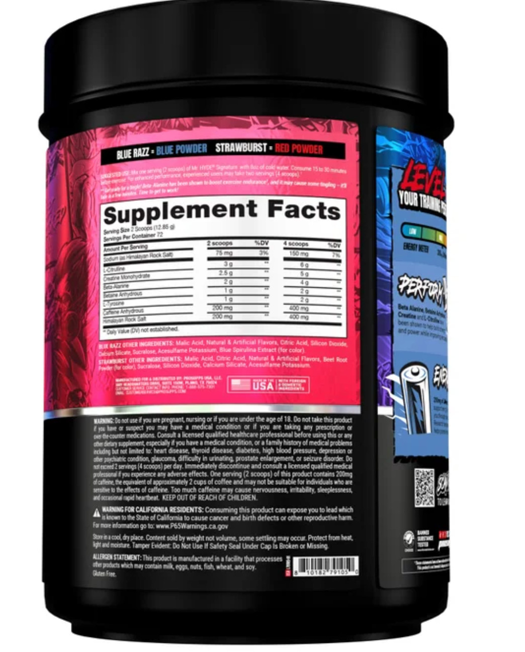 ProSupps Mr Hyde Signature Pre Workout 36 Servings Energy Focus Creatine Berry