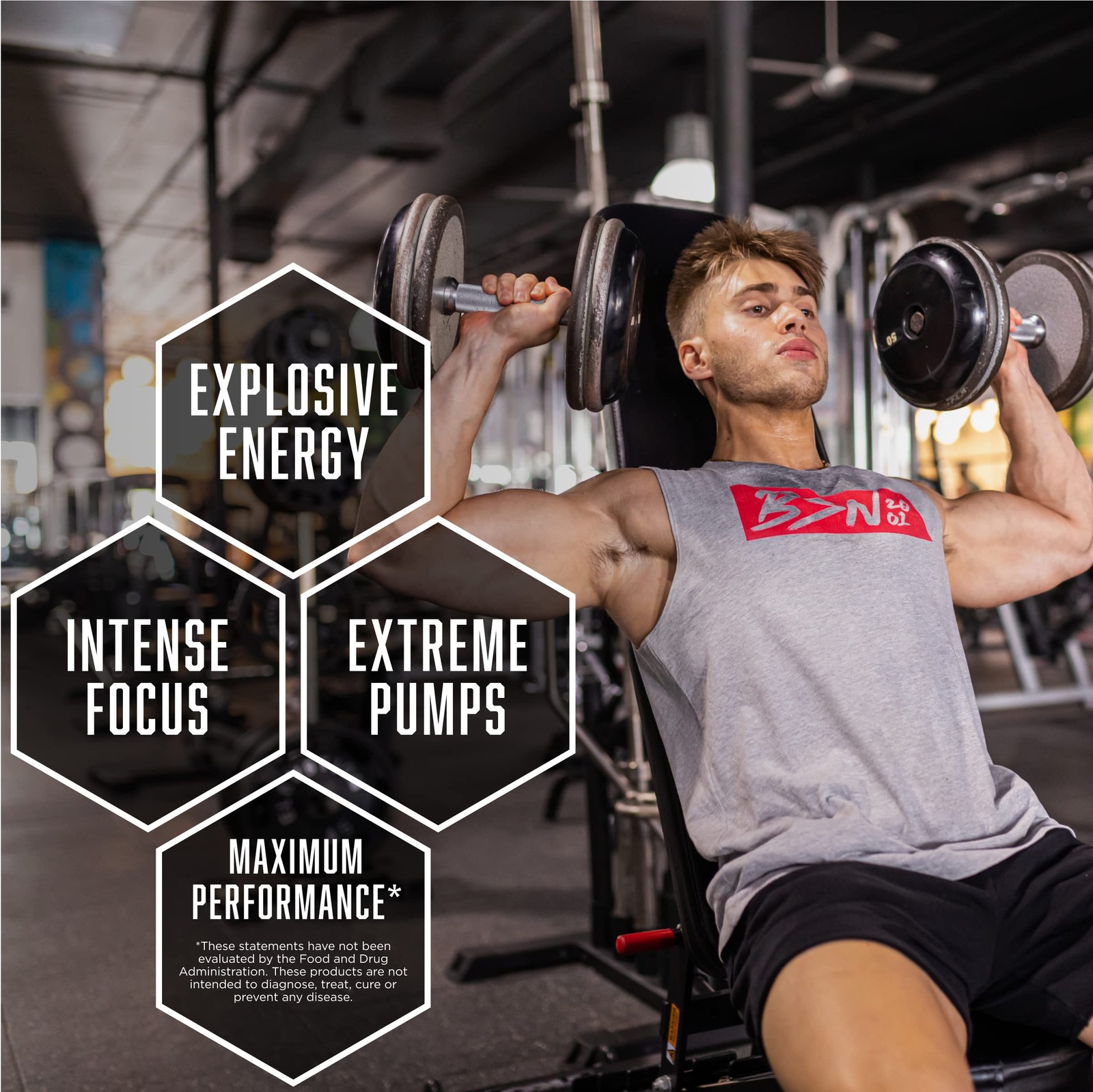 BSN N.O.-XPLODE Pre Workout Supplement with Creatine, Beta-Alanine, and Ener…