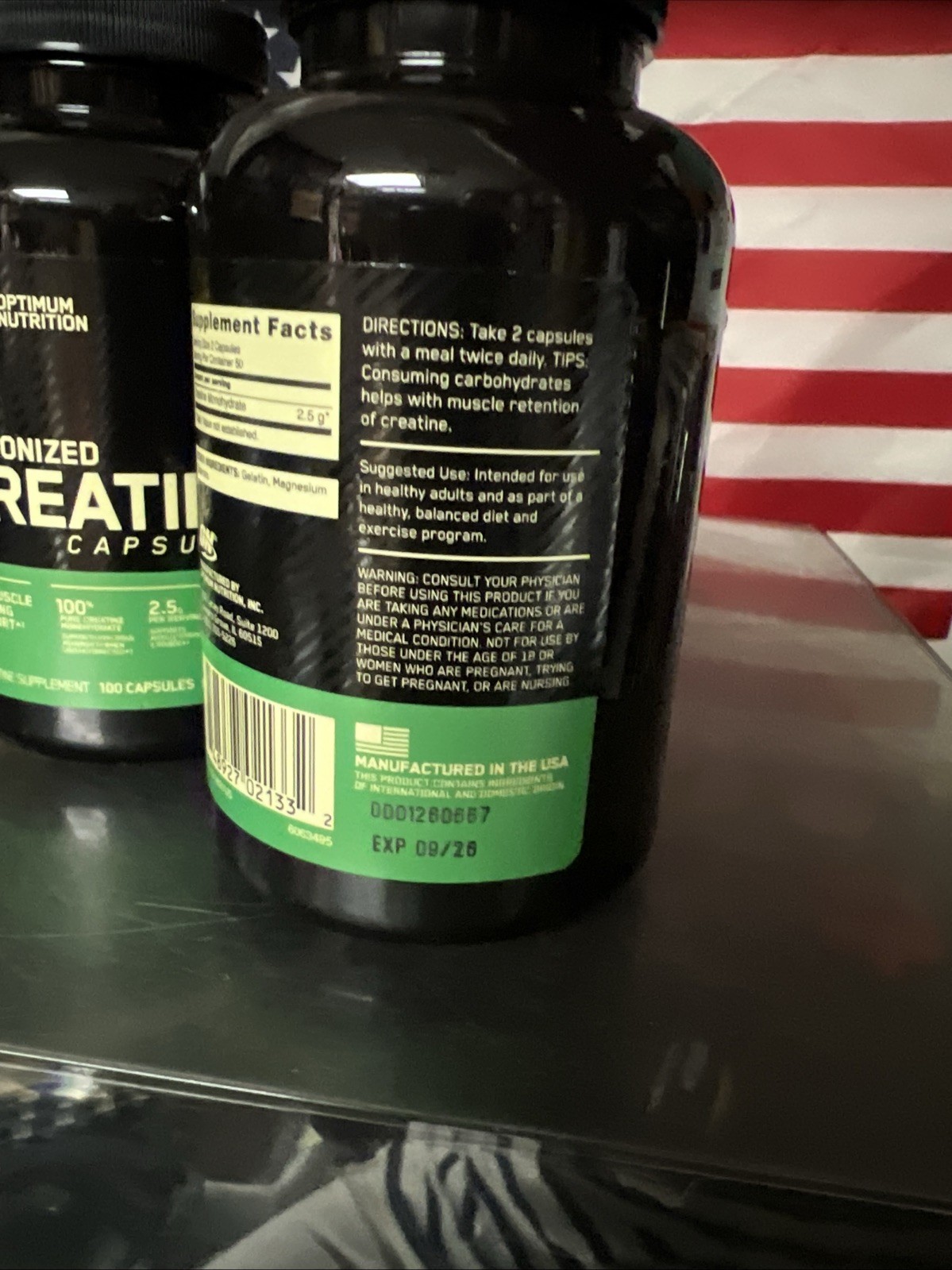 Micronized Creatine Capsules, 100 Capsules EXP 09/26 2 Pack