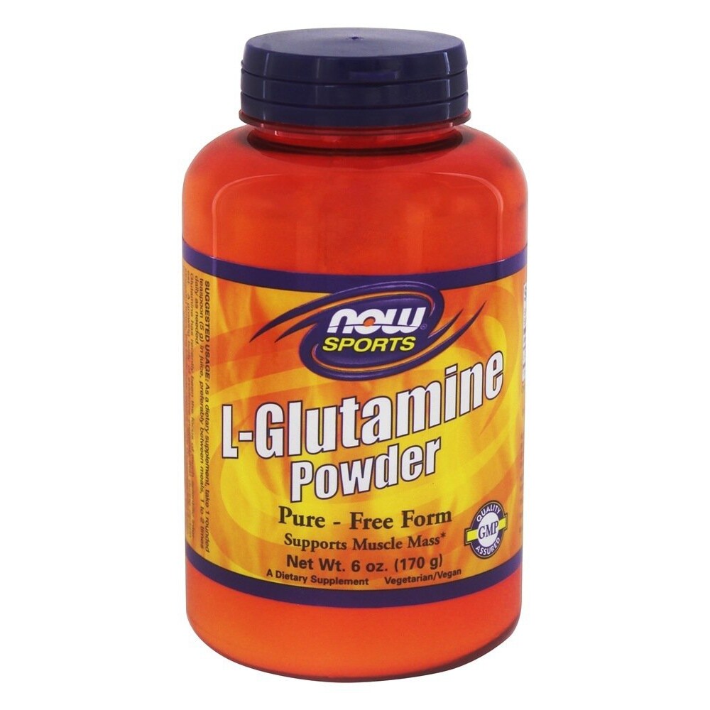 NOW Foods L-Glutamine Powder 100% Pure, Free Form (170 g) 750 mg. – 6 Ounces
