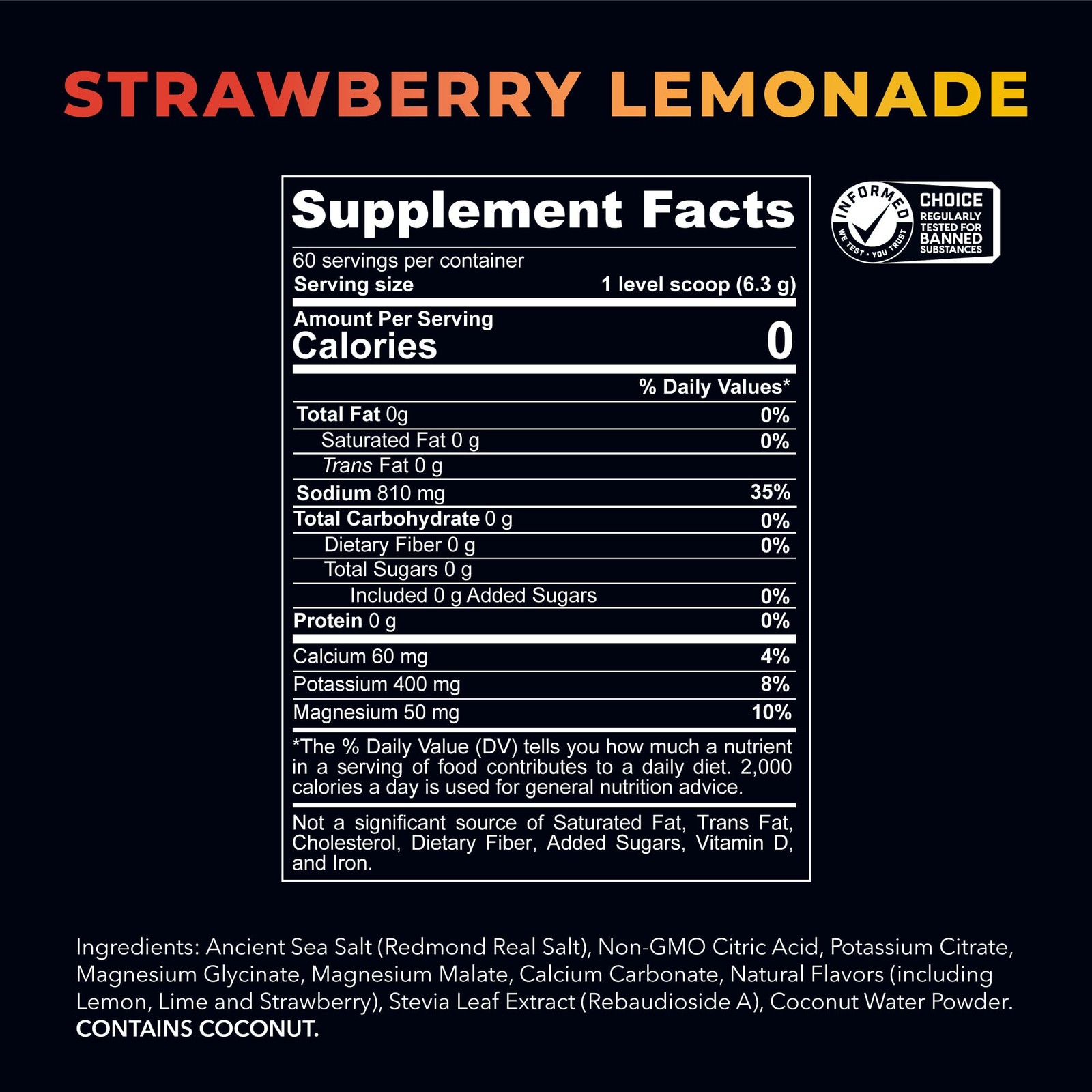 REDMOND ReLyte Hydration Electrolyte Powder Mix Strawberry Lemonade