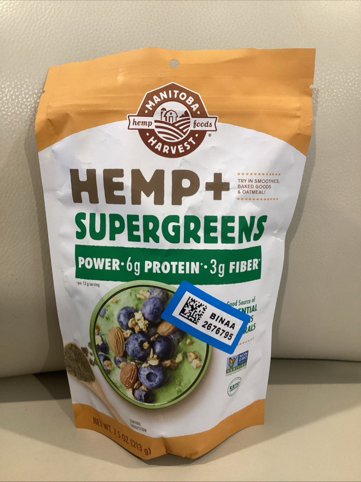 Manitoba Harvest Hemp & Supergreens Powder, 7.5 oz, Green Superfood Powder