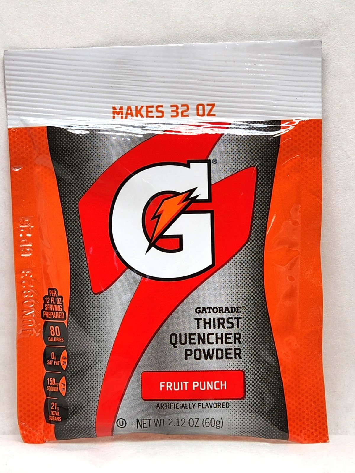 36 PACKS Gatorade Thirst Quencher Powder Fruit Punch Sports Bottle Pouch 32 floz