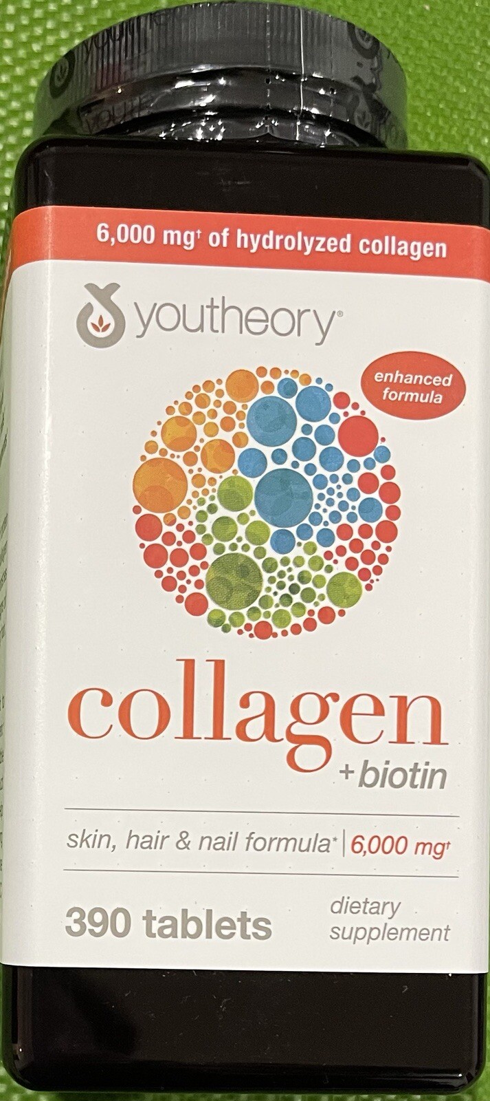 Youtheory Collagen+biotin Advanced Formula 6000 mg.(390 Tablets)