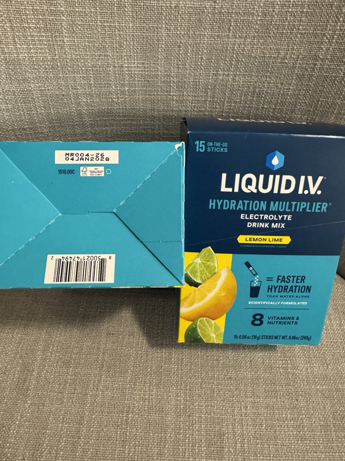 Liquid I.V. Hydration Multiplier Electrolyte Drink Mix Lemon Lime 2 x 15 sticks