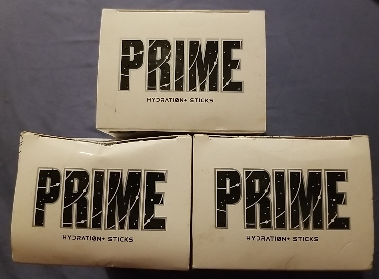 EXP 6/26 – Lot Of 3 NEW Boxes Prime Hydration Sticks Meta Moon 15 Per Box 0.29oz